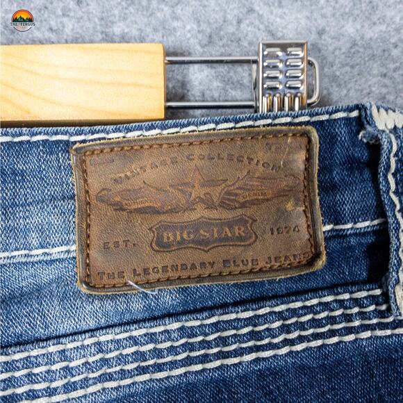 Big Star Vintage Collection Liv Slim Bootcut Leg Jeans Blue Denim Women's 28 - Picture 4 of 16